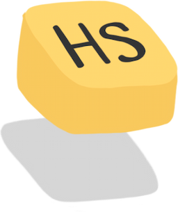 An artist's illustration of the abbreviation of High School or HS.