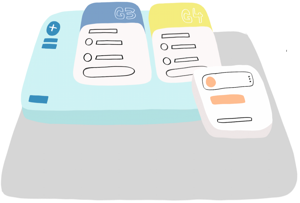 An artist's illustration of a vertical navigation and search panel used in the Pasela web application.